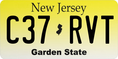 NJ license plate C37RVT