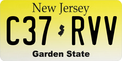 NJ license plate C37RVV