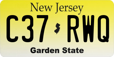 NJ license plate C37RWQ