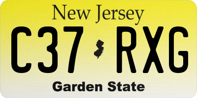 NJ license plate C37RXG