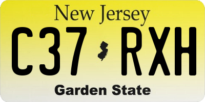 NJ license plate C37RXH