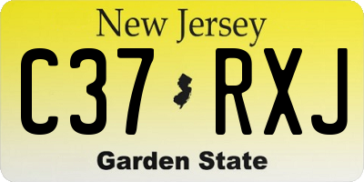 NJ license plate C37RXJ