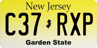 NJ license plate C37RXP