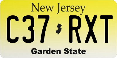 NJ license plate C37RXT
