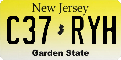 NJ license plate C37RYH