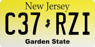 NJ license plate C37RZI
