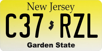NJ license plate C37RZL