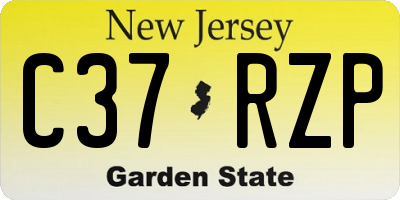 NJ license plate C37RZP