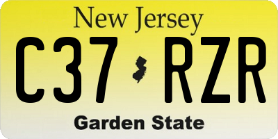 NJ license plate C37RZR