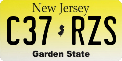 NJ license plate C37RZS