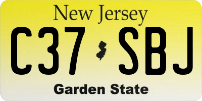 NJ license plate C37SBJ