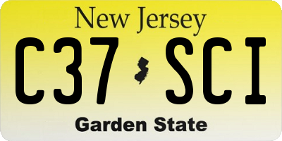 NJ license plate C37SCI