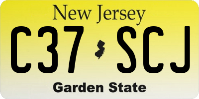 NJ license plate C37SCJ