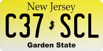 NJ license plate C37SCL