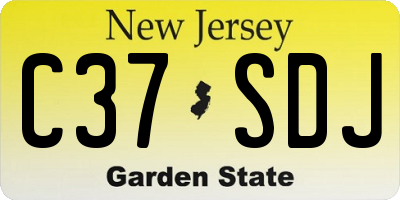 NJ license plate C37SDJ