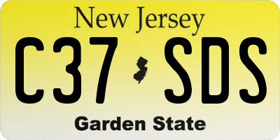 NJ license plate C37SDS