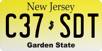 NJ license plate C37SDT