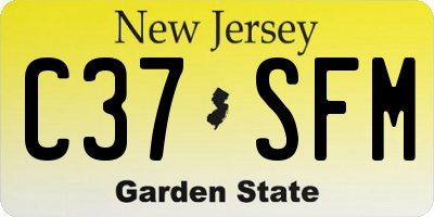 NJ license plate C37SFM