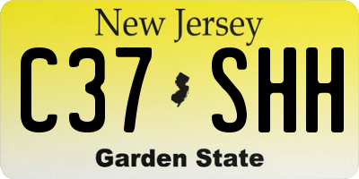NJ license plate C37SHH