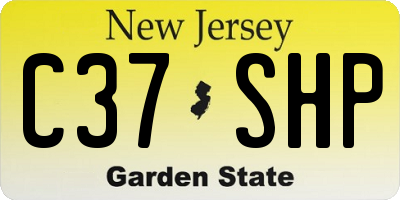 NJ license plate C37SHP