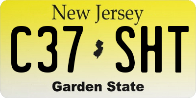 NJ license plate C37SHT