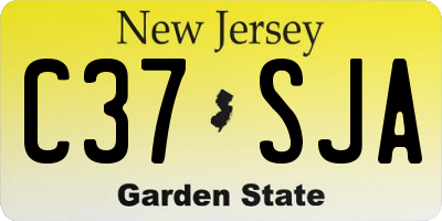 NJ license plate C37SJA