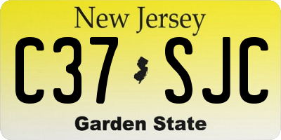 NJ license plate C37SJC