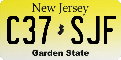 NJ license plate C37SJF
