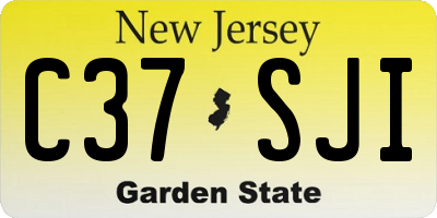 NJ license plate C37SJI