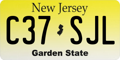 NJ license plate C37SJL