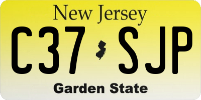 NJ license plate C37SJP