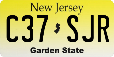 NJ license plate C37SJR