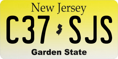 NJ license plate C37SJS
