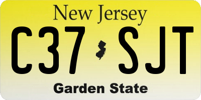 NJ license plate C37SJT