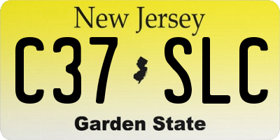 NJ license plate C37SLC