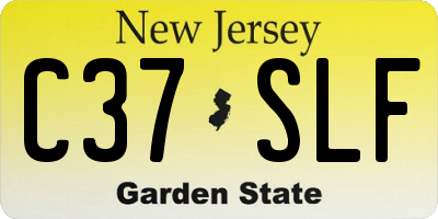 NJ license plate C37SLF
