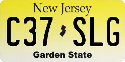 NJ license plate C37SLG