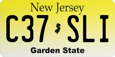 NJ license plate C37SLI