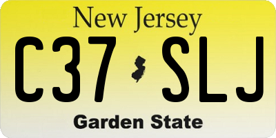 NJ license plate C37SLJ