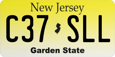 NJ license plate C37SLL