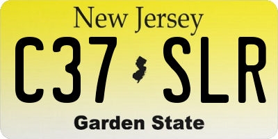NJ license plate C37SLR
