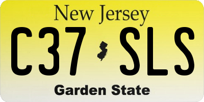 NJ license plate C37SLS