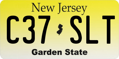 NJ license plate C37SLT