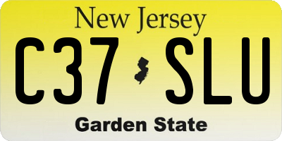 NJ license plate C37SLU