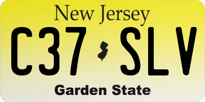 NJ license plate C37SLV