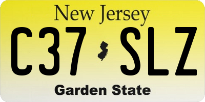 NJ license plate C37SLZ