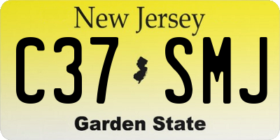 NJ license plate C37SMJ