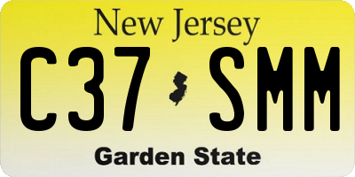 NJ license plate C37SMM