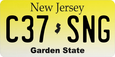 NJ license plate C37SNG