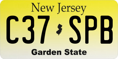 NJ license plate C37SPB